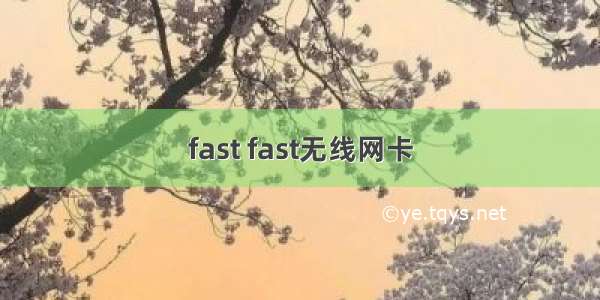 fast fast无线网卡