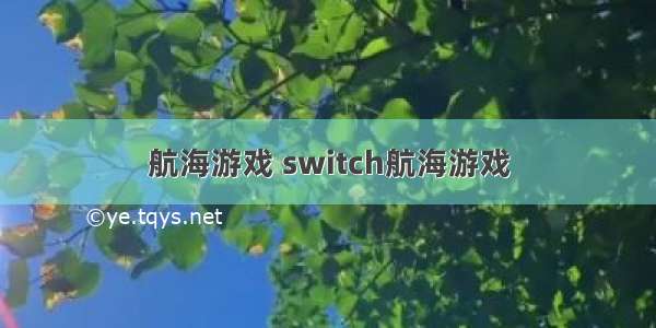 航海游戏 switch航海游戏