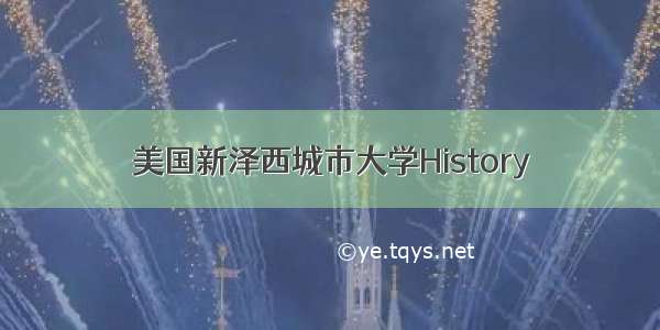 美国新泽西城市大学History