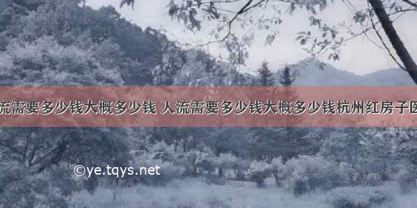 人流需要多少钱大概多少钱 人流需要多少钱大概多少钱杭州红房子医院