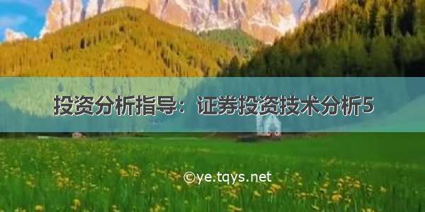 投资分析指导：证券投资技术分析5