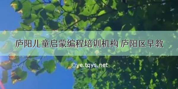 庐阳儿童启蒙编程培训机构 庐阳区早教