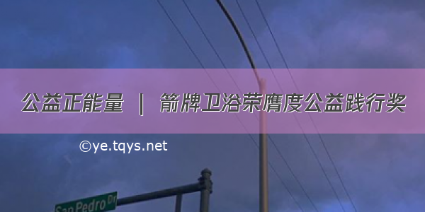 公益正能量 ｜ 箭牌卫浴荣膺度公益践行奖