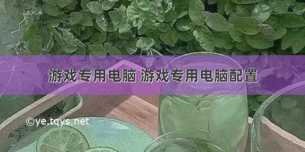 游戏专用电脑 游戏专用电脑配置