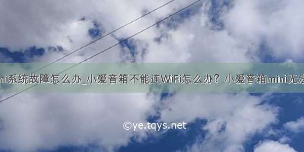 小爱音箱mini系统故障怎么办_小爱音箱不能连WiFi怎么办？小爱音箱mini无法联网的解决