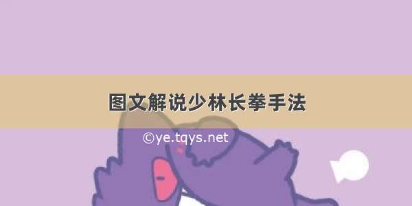 图文解说少林长拳手法