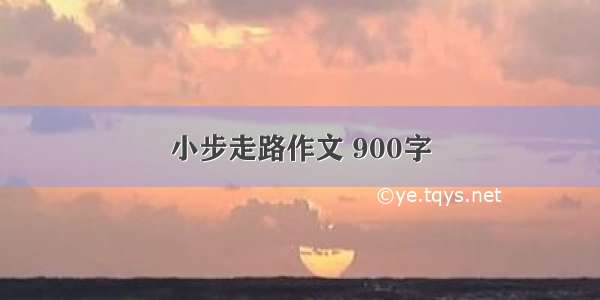 小步走路作文 900字