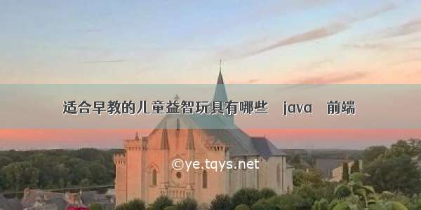 适合早教的儿童益智玩具有哪些 – java – 前端