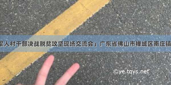 「全国退役军人村干部决战脱贫攻坚现场交流会」广东省佛山市禅城区南庄镇紫南村党委书