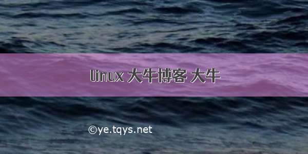 linux 大牛博客 大牛