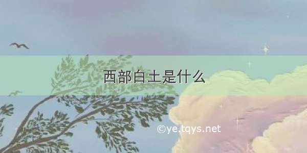 西部白土是什么