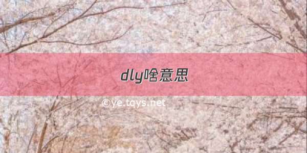 dly啥意思