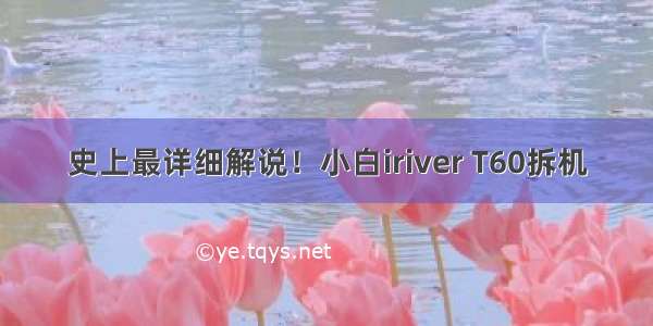 史上最详细解说！小白iriver T60拆机