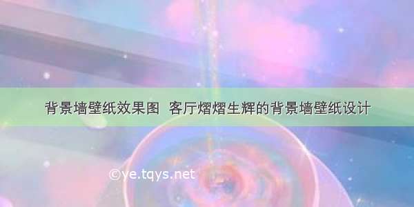 背景墙壁纸效果图  客厅熠熠生辉的背景墙壁纸设计