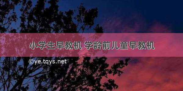 小学生早教机 学龄前儿童早教机