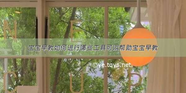 宝宝早教如何进行哪些工具可以帮助宝宝早教