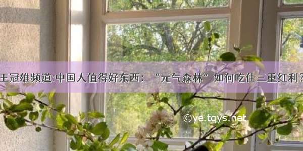 王冠雄频道:中国人值得好东西：“元气森林”如何吃住三重红利？