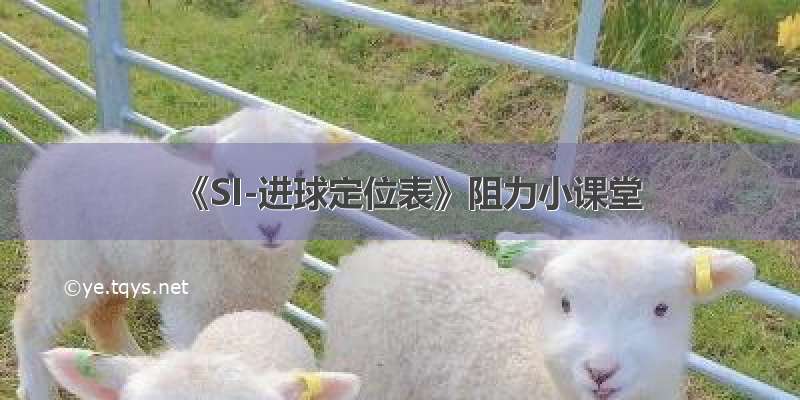 《SI-进球定位表》阻力小课堂