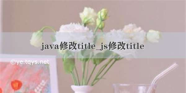 java修改title_js修改title