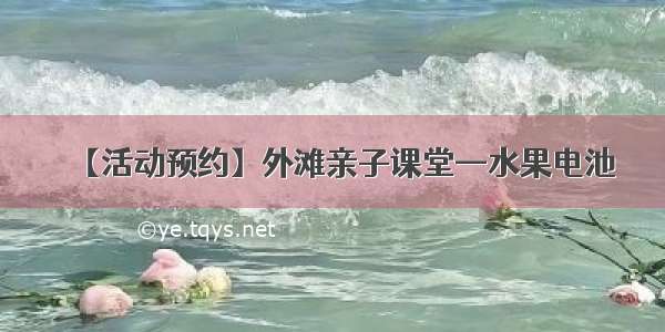 【活动预约】外滩亲子课堂—水果电池