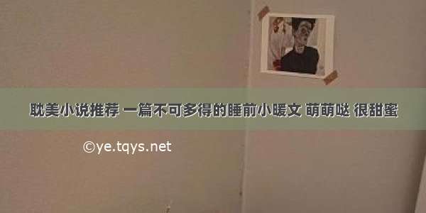 耽美小说推荐 一篇不可多得的睡前小暖文 萌萌哒 很甜蜜