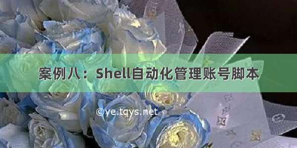 案例八：Shell自动化管理账号脚本