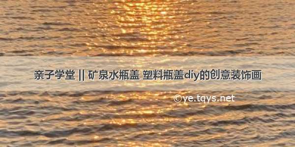 亲子学堂 || 矿泉水瓶盖 塑料瓶盖diy的创意装饰画