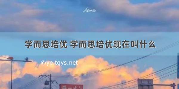 学而思培优 学而思培优现在叫什么