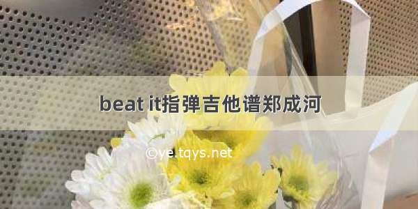 beat it指弹吉他谱郑成河