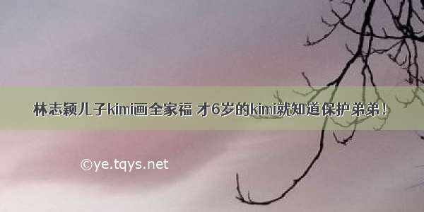 林志颖儿子kimi画全家福 才6岁的kimi就知道保护弟弟！