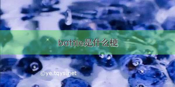 battle是什么梗