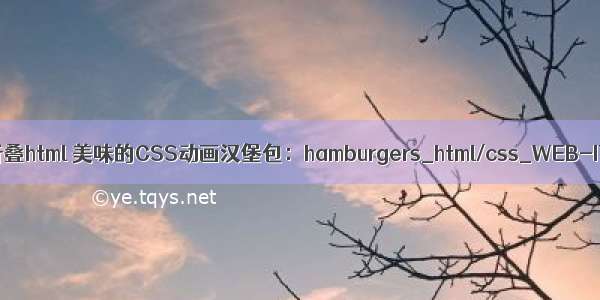 汉堡式折叠html 美味的CSS动画汉堡包：hamburgers_html/css_WEB-ITnose