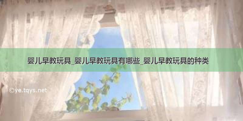 婴儿早教玩具_婴儿早教玩具有哪些_婴儿早教玩具的种类