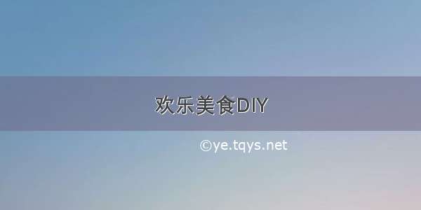 欢乐美食DIY