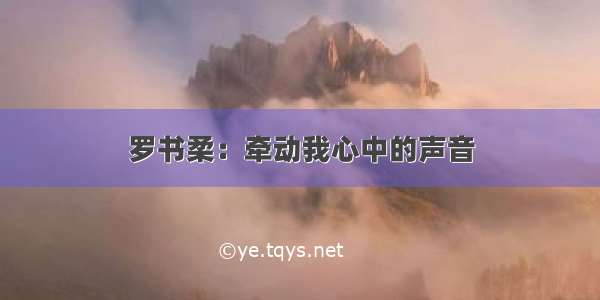 罗书柔：牵动我心中的声音