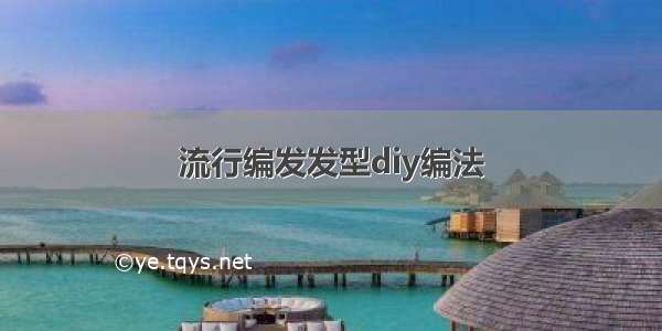 流行编发发型diy编法