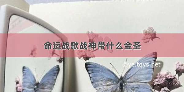 命运战歌战神带什么金圣