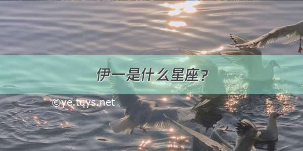 伊一是什么星座？