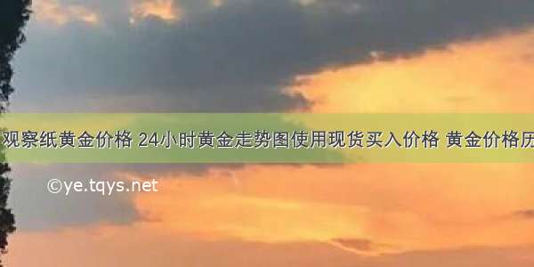 时更新　观察纸黄金价格 24小时黄金走势图使用现货买入价格 黄金价格历史走势图