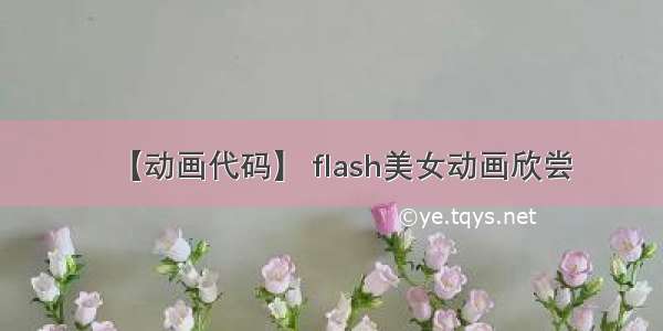 【动画代码】 flash美女动画欣尝