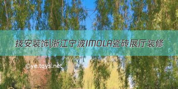 技安装饰|浙江宁波IMOLA瓷砖展厅装修