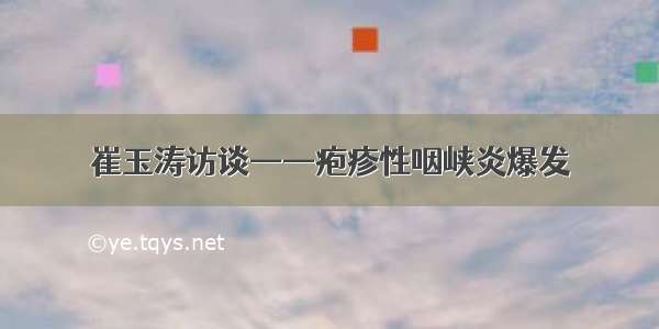 崔玉涛访谈——疱疹性咽峡炎爆发