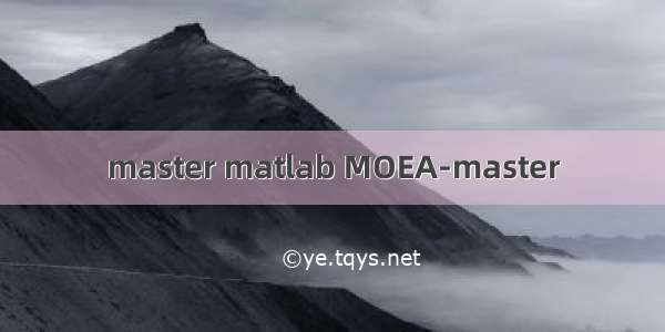 master matlab MOEA-master