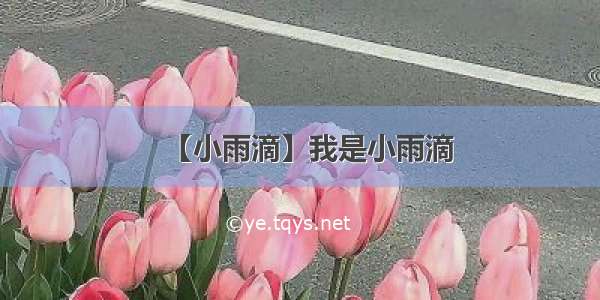 【小雨滴】我是小雨滴