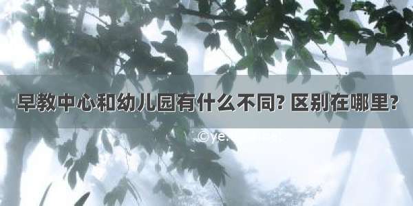 早教中心和幼儿园有什么不同? 区别在哪里?