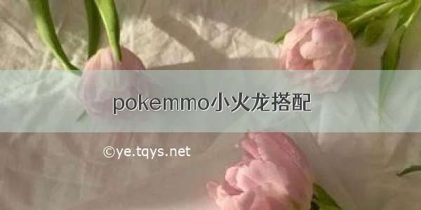 pokemmo小火龙搭配