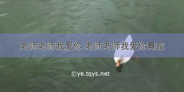 老师老师我爱你 老师老师我爱你舞蹈