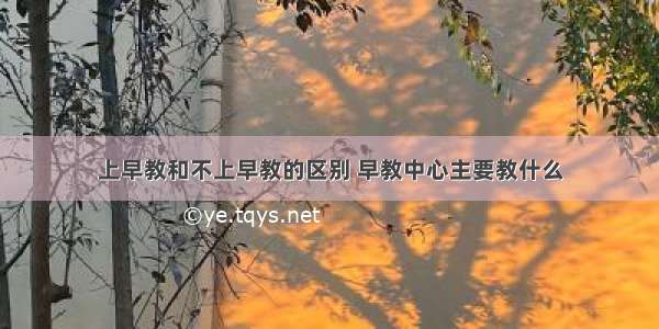 上早教和不上早教的区别 早教中心主要教什么