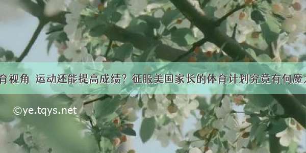 教育视角｜运动还能提高成绩？征服美国家长的体育计划究竟有何魔力？