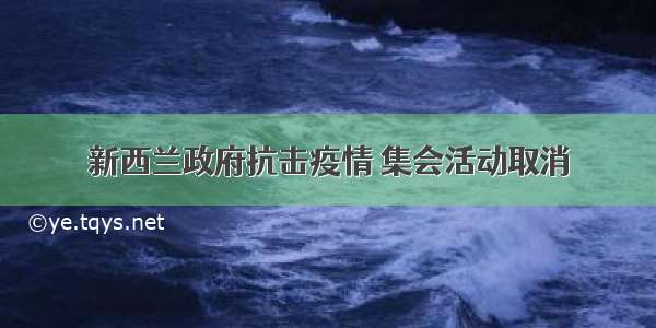 新西兰政府抗击疫情 集会活动取消